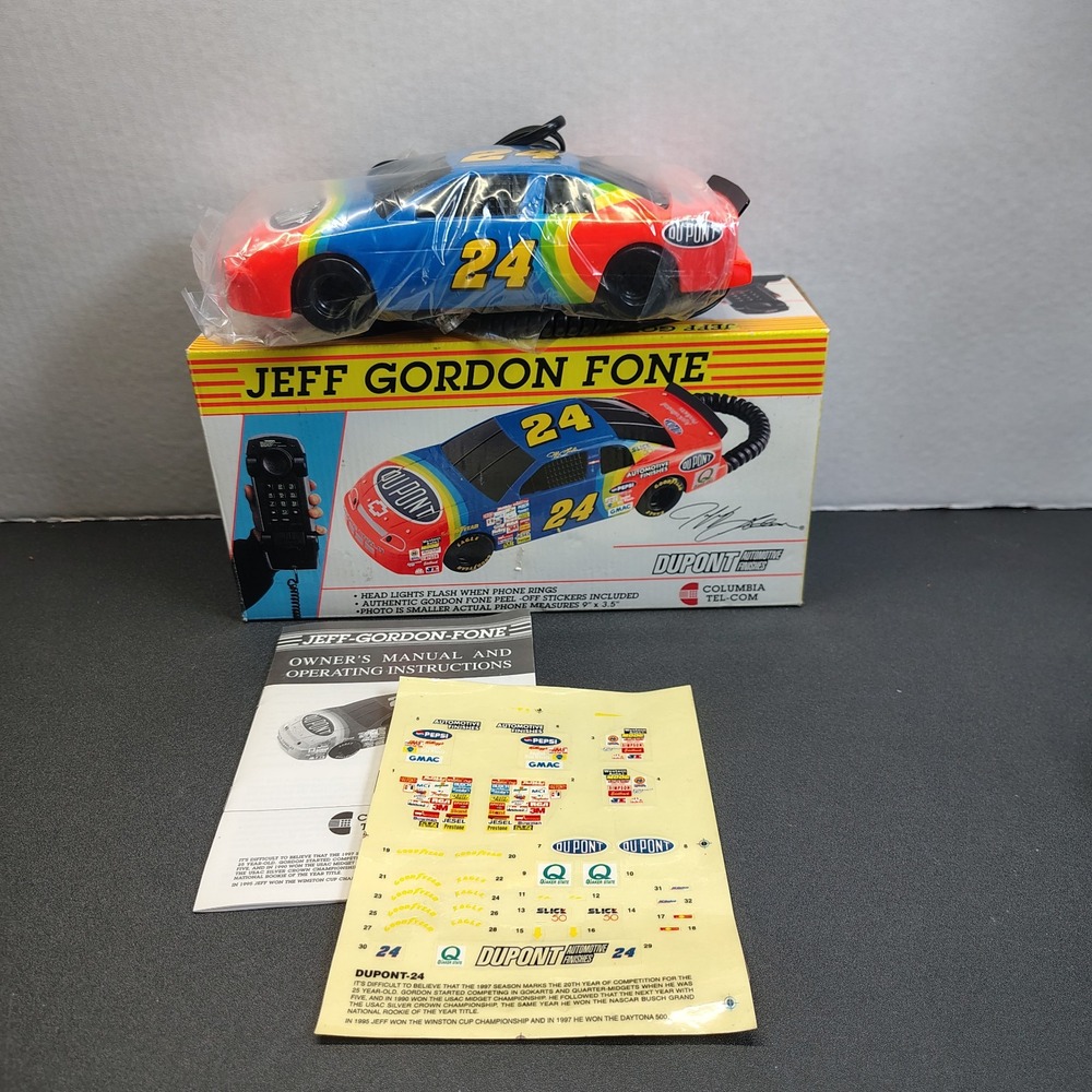 NASCAR~#24 Jeff Gordon Fone~  Racing Car Phone  90s Landline  New